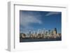 Seattle Blue Skyline Buildings from Puget Sound-Kent Weakley-Framed Photographic Print