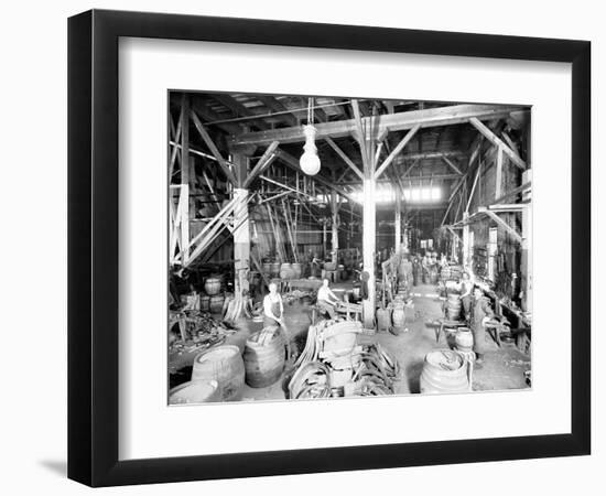 Seattle Brewing & Malting Co., Cooper Shop, 1914-Asahel Curtis-Framed Premium Giclee Print