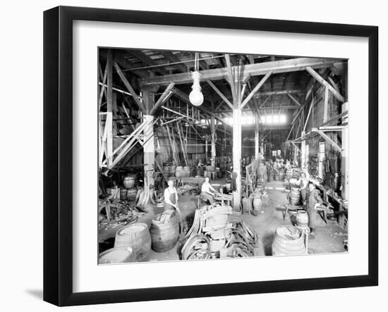 Seattle Brewing & Malting Co., Cooper Shop, 1914-Asahel Curtis-Framed Giclee Print