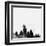 Seattle City Skyline - Black-NaxArt-Framed Art Print