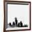 Seattle City Skyline - Black-NaxArt-Framed Art Print