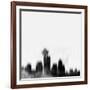 Seattle City Skyline - Black-NaxArt-Framed Art Print