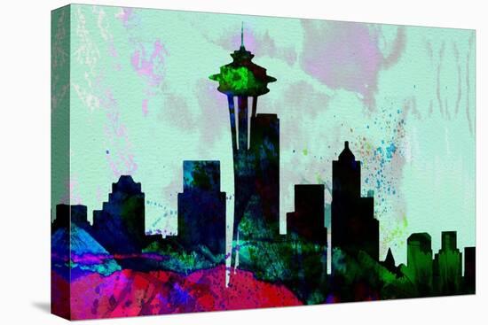 Seattle City Skyline-NaxArt-Stretched Canvas