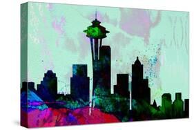 Seattle City Skyline-NaxArt-Stretched Canvas