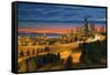 Seattle Cityscape after Sunset-jpldesigns-Framed Stretched Canvas