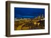 Seattle Downtown Skyline and Freeway at Twilight-jpldesigns-Framed Photographic Print