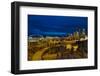 Seattle Downtown Skyline and Freeway at Twilight-jpldesigns-Framed Photographic Print