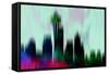 Seattle Downtown Skyline-NaxArt-Framed Stretched Canvas