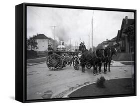 Seattle Fire Department Horse-Drawn Steam Pumper, 1907-Ashael Curtis-Framed Stretched Canvas