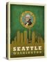 Seattle Flag-Red Atlas Designs-Stretched Canvas