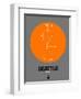 Seattle Orange Subway Map-NaxArt-Framed Art Print