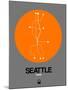 Seattle Orange Subway Map-NaxArt-Mounted Art Print