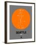 Seattle Orange Subway Map-NaxArt-Framed Art Print