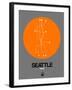 Seattle Orange Subway Map-NaxArt-Framed Art Print