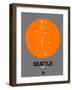 Seattle Orange Subway Map-NaxArt-Framed Art Print