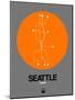 Seattle Orange Subway Map-NaxArt-Mounted Art Print