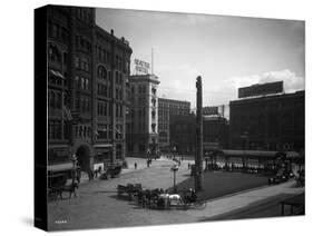 Seattle Pioneer Place, April 21, 1912-Asahel Curtis-Stretched Canvas