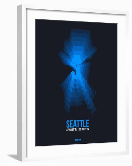 Seattle Radiant Map 2-NaxArt-Framed Art Print