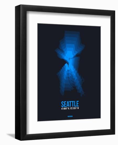 Seattle Radiant Map 2-NaxArt-Framed Art Print