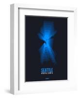 Seattle Radiant Map 2-NaxArt-Framed Art Print