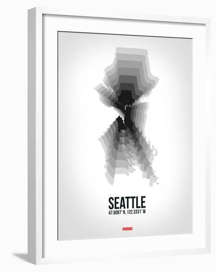 Seattle Radiant Map 6-NaxArt-Framed Art Print