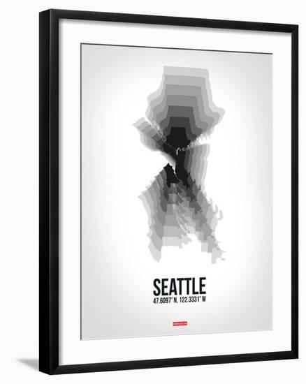 Seattle Radiant Map 6-NaxArt-Framed Art Print