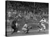 Seattle Rainiers at bat Photograph - Seattle, WA-Lantern Press-Stretched Canvas