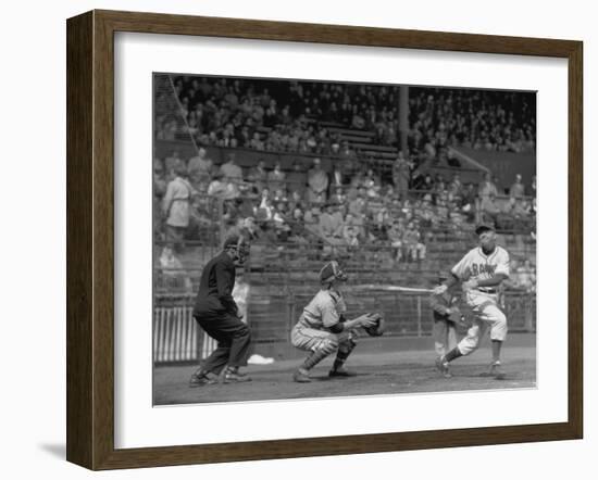 Seattle Rainiers at bat Photograph - Seattle, WA-Lantern Press-Framed Art Print