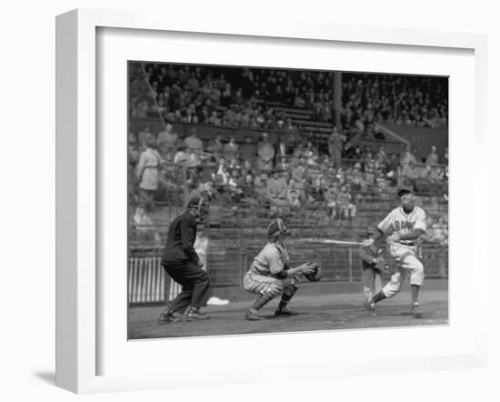 Seattle Rainiers at bat Photograph - Seattle, WA-Lantern Press-Framed Art Print