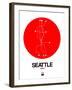 Seattle Red Subway Map-NaxArt-Framed Art Print