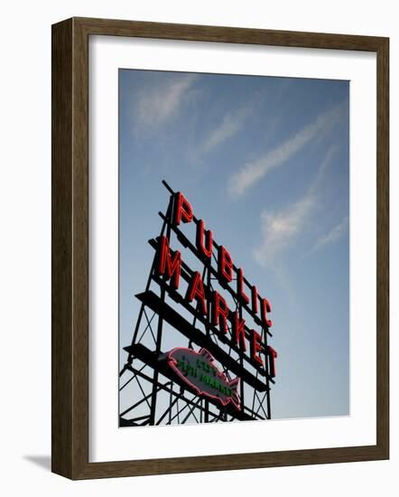 Seattle's Pike Place Market, a Place to Buy Fresh Meat, Fish, Seattle-Aaron McCoy-Framed Photographic Print