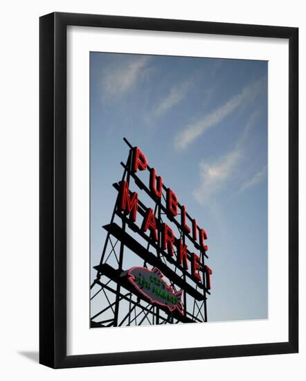 Seattle's Pike Place Market, a Place to Buy Fresh Meat, Fish, Seattle-Aaron McCoy-Framed Photographic Print