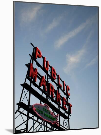 Seattle's Pike Place Market, a Place to Buy Fresh Meat, Fish, Seattle-Aaron McCoy-Mounted Photographic Print