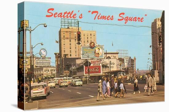 Seattle's Times Square, Washington-null-Stretched Canvas