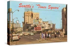Seattle's Times Square, Washington-null-Stretched Canvas