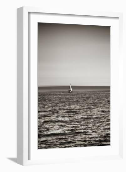 Seattle, Sailboat in Elliott Bay-Savanah Stewart-Framed Photographic Print