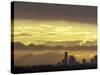 Seattle Skyline and Olympic Mountains, Washington, USA-Merrill Images-Stretched Canvas