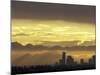 Seattle Skyline and Olympic Mountains, Washington, USA-Merrill Images-Mounted Photographic Print