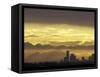 Seattle Skyline and Olympic Mountains, Washington, USA-Merrill Images-Framed Stretched Canvas