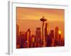 Seattle Skyline and Space Needle, Washington, USA-Terry Eggers-Framed Photographic Print