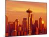 Seattle Skyline and Space Needle, Washington, USA-Terry Eggers-Mounted Photographic Print