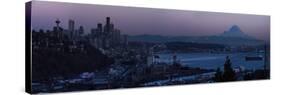 Seattle Skyline At Dusk-Brenda Petrella Photography LLC-Stretched Canvas