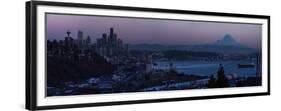 Seattle Skyline At Dusk-Brenda Petrella Photography LLC-Framed Giclee Print