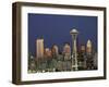 Seattle Skyline at Night, Washington, USA-Adam Jones-Framed Premium Photographic Print