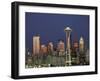 Seattle Skyline at Night, Washington, USA-Adam Jones-Framed Premium Photographic Print