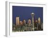 Seattle Skyline at Night, Washington, USA-Adam Jones-Framed Premium Photographic Print