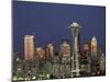 Seattle Skyline at Night, Washington, USA-Adam Jones-Mounted Premium Photographic Print