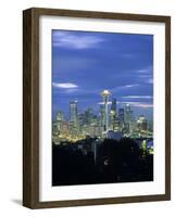 Seattle Skyline Fr. Queen Anne Hill, Washington, USA-Walter Bibikow-Framed Photographic Print