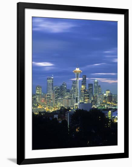 Seattle Skyline Fr. Queen Anne Hill, Washington, USA-Walter Bibikow-Framed Photographic Print