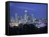 Seattle Skyline Fr. Queen Anne Hill, Washington, USA-Walter Bibikow-Framed Stretched Canvas